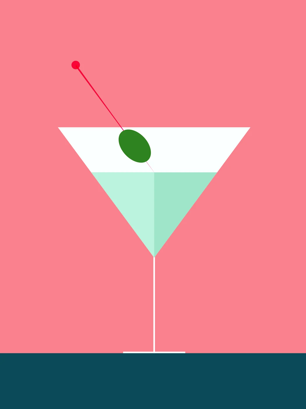 Martini mit Olive – Motivansicht