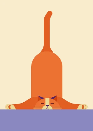 Müde Katze – Motivansicht