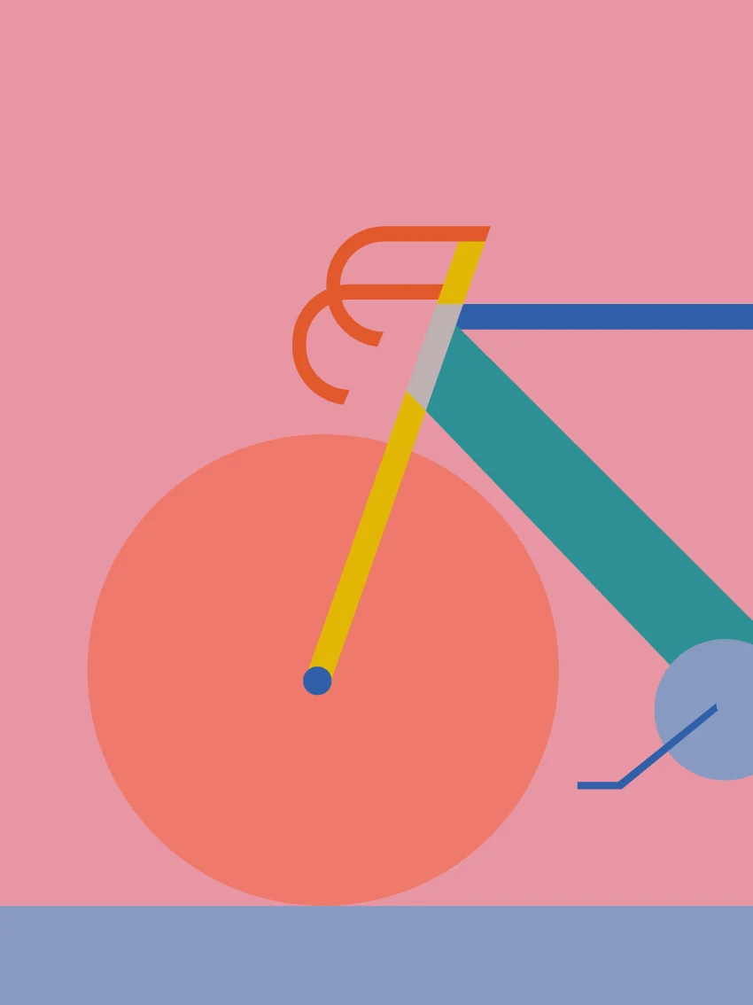 Geometrisches Rennrad – Motivansicht
