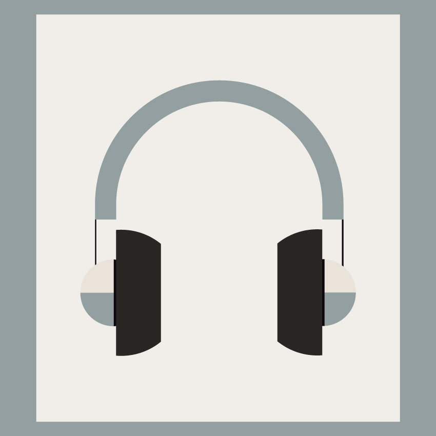 Minimalistische Kopfhörer