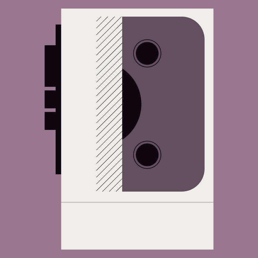 Minimalistischer Kassettenspieler